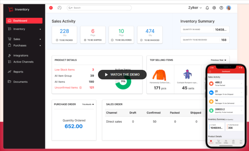 Zoho inventory management