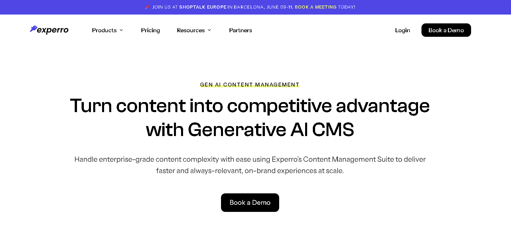 Experro eCommerce content management solution