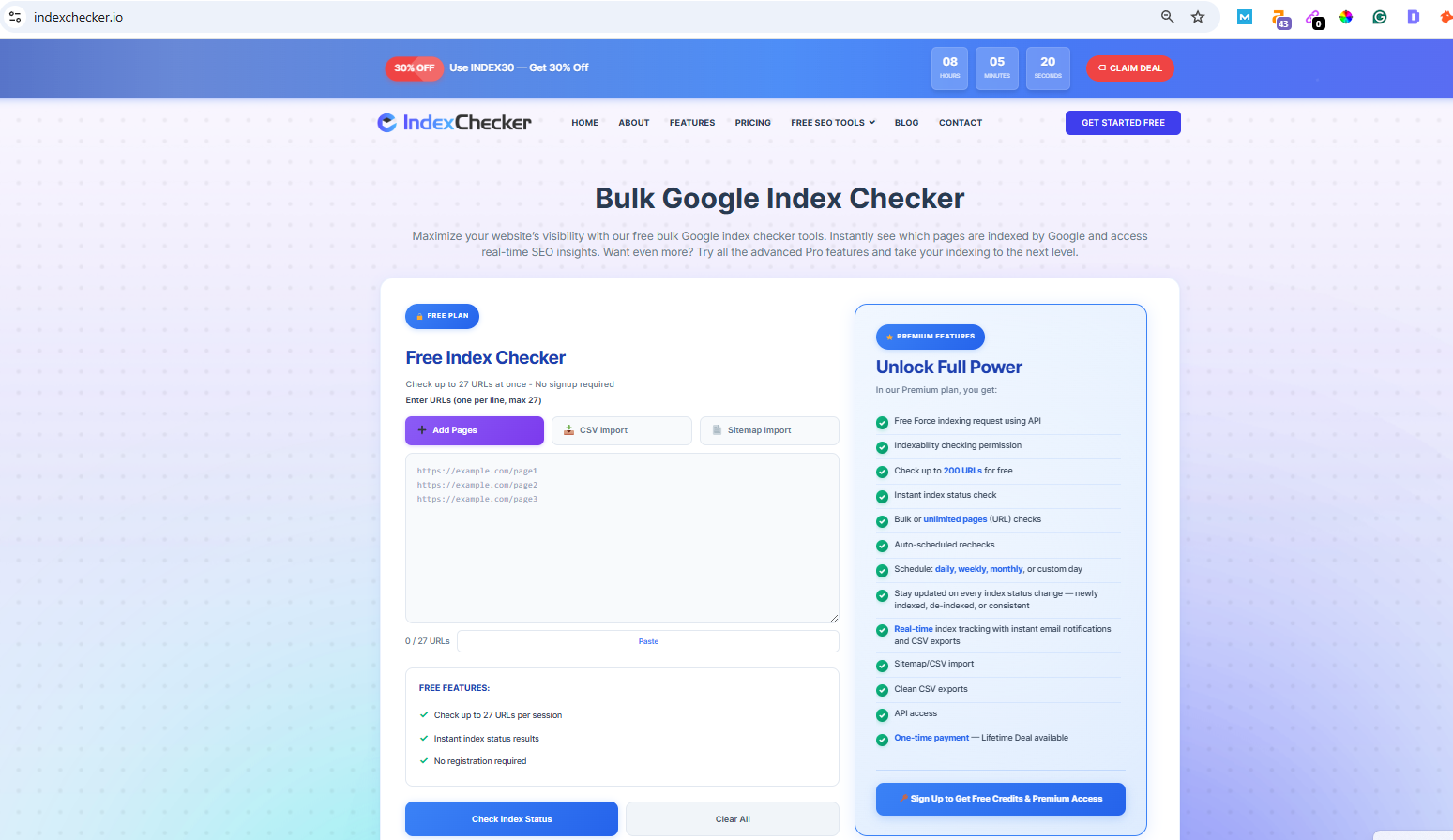 Advanced URL & Index Status Monitoring 