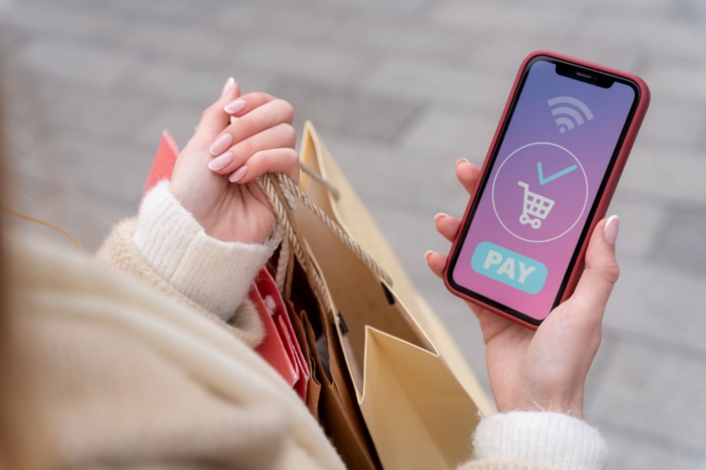 Mobile ecommerce statistics and trends infographic for 2025